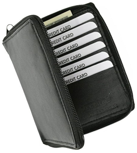 Cartera RFID bloqueo para hombrecon cierre de piel suave ID