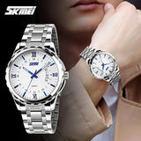 Reloj clásico de cuarzo para hombre con correa de acero inox