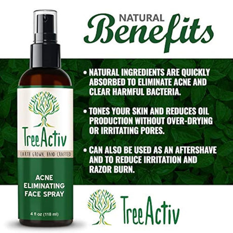 TreeActiv - Spray facial para eliminar el acné