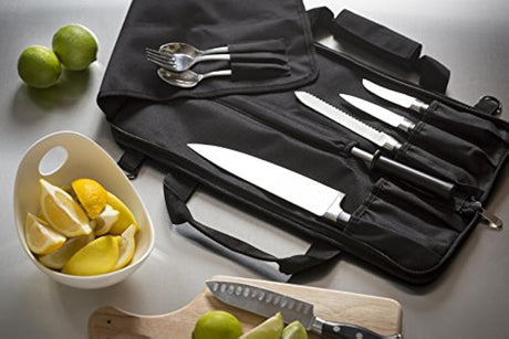 La bolsa para rollo de cuchillos de Chef (6 ranuras)