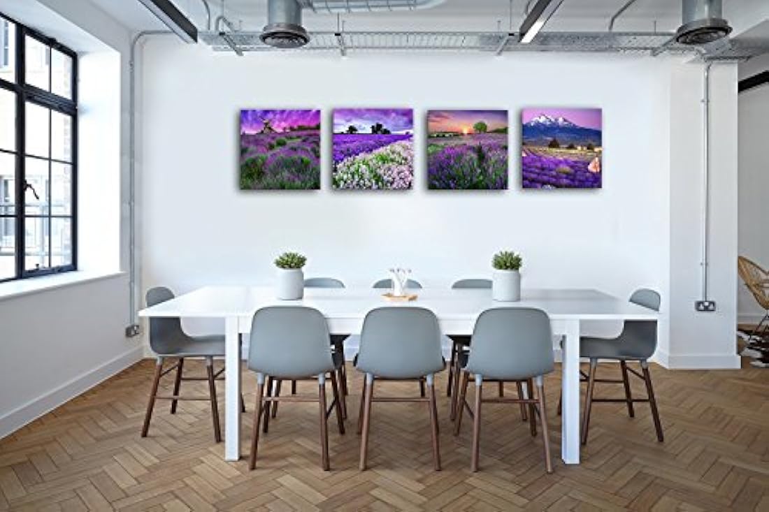 Lienzo decorativo para pared, diseño de flores