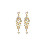 Aretes colgantes con diamantes de imitación para mujeres