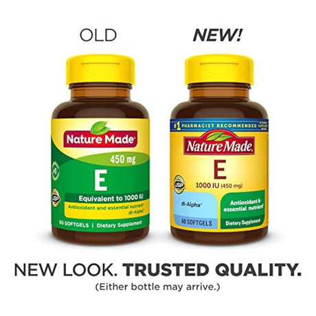 Vitamina E 450 mg 60 unidades para soporte antioxidante
