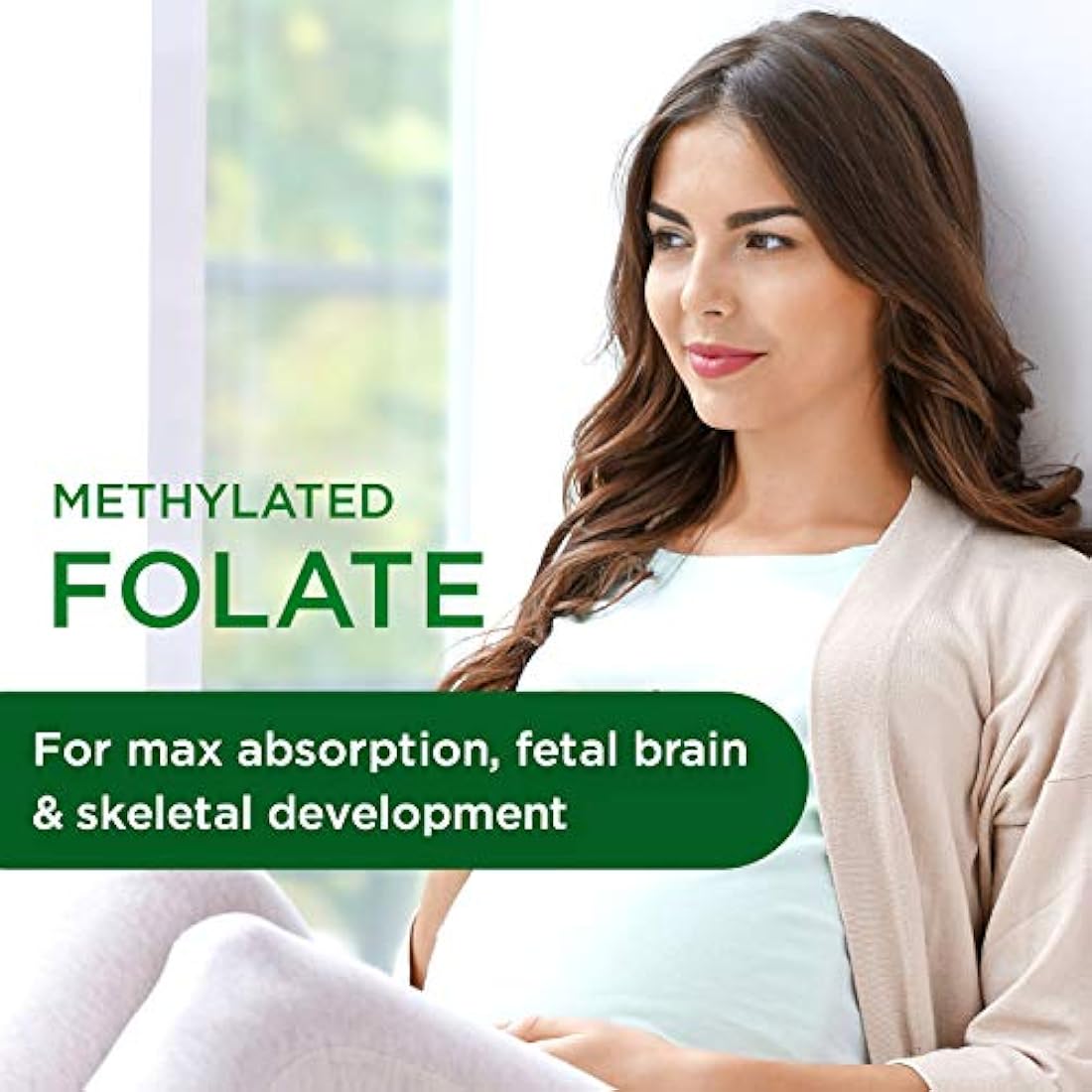 Prenatal 1-Daily Multi - Multivitamina con ácido fólico de coenzima Plus hierro "suave" - Apoyo para mujeres embarazadas y lactantes - Laboratorios de esmeralda - 30 cápsulas vegetales