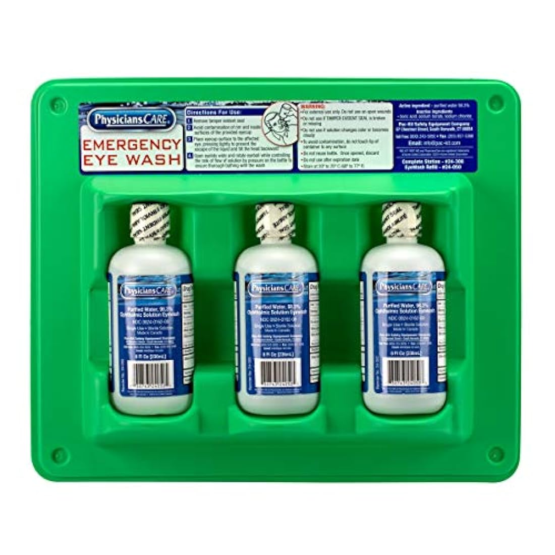 PhysiciansCare 24-308 - Estación de enjuague de ojos (3 botellas)