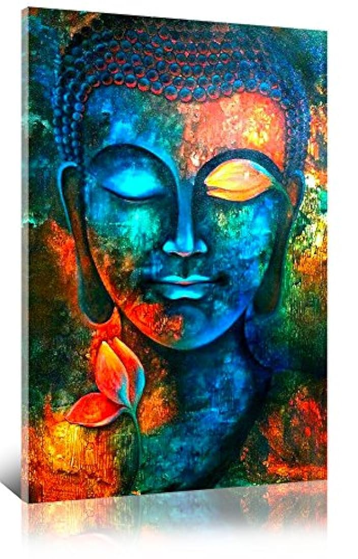 Lienzo SUNFROWER ART decorativo para pared, diseño de Buda
