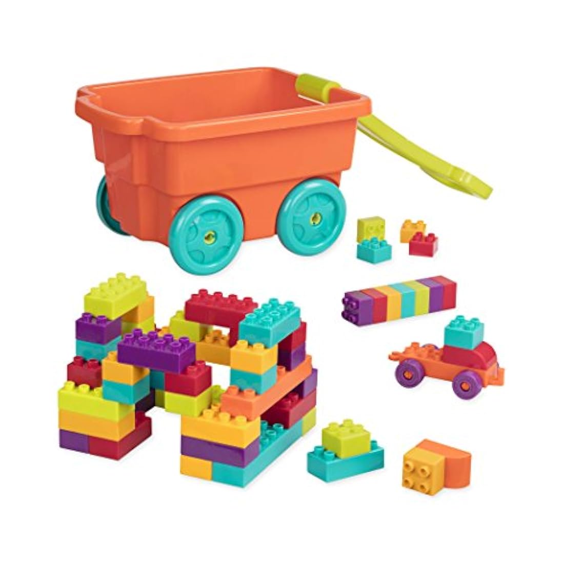 Bloques de juguete de construcción Battat Locbloc Wagon