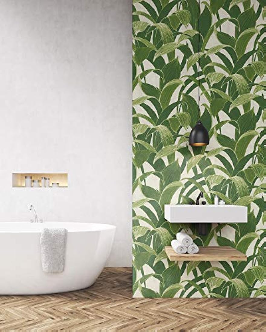Papel revestimiento de vinilo verde (20.5inx18.0ft(30.7 ft²)