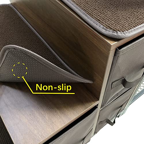 GDLF Literas para ventana para perros, mesita de noche, cama elevada para perros, plataforma de varios niveles con tapicería de espuma, almohadilla antideslizante y almacenamiento