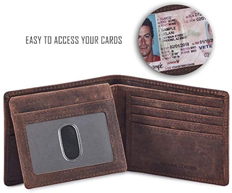 COCHOA Cartera plegable elegante con bloqueo RFID de viaje