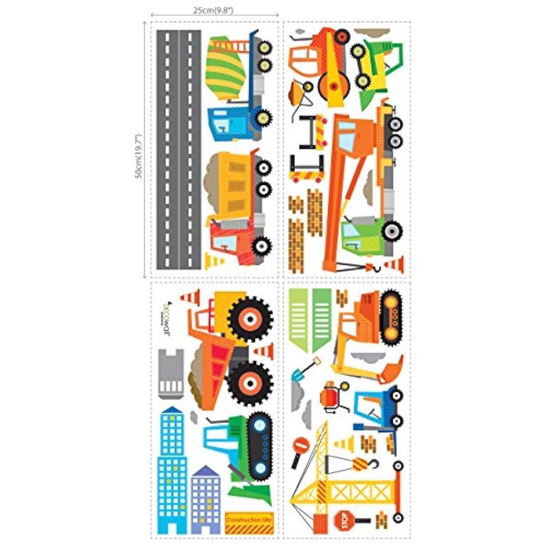 Adhesivos decorativos para pared, diseño de obra infantil