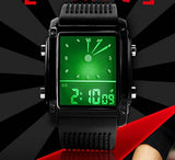 Reloj de pulsera deportivo con esfera rectangular