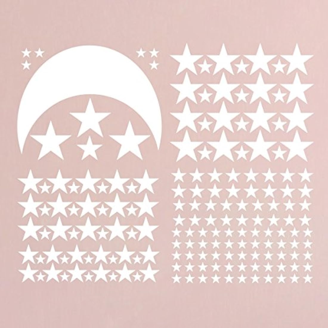 Vinilo adhesivo para pared de luna y estrellas- JURUOXIN