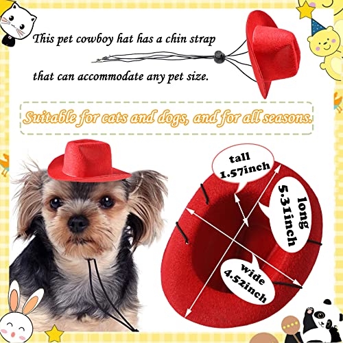 Pai Sence 5 sombreros de vaquero para perros pequeños, con ajuste ajustable, para cachorros y mascotas, gatos, disfraz occidental, accesorios de aseo