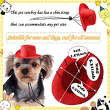Pai Sence 5 sombreros de vaquero para perros pequeños, con ajuste ajustable, para cachorros y mascotas, gatos, disfraz occidental, accesorios de aseo