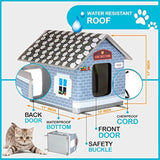 Casas climatizada para gatos al aire libre en invierno