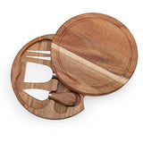 ILEAF - Tabla de queso de madera de acacia con 3 cuchillos