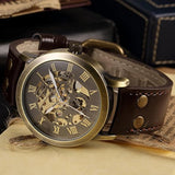 Reloj deportivo para hombre diseño de esqueleto mecánico