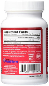 Cápsulas antioxidantes Jarrow Formulas Glutathione Reduced, 500 miligramos, GLRED, 1, 1