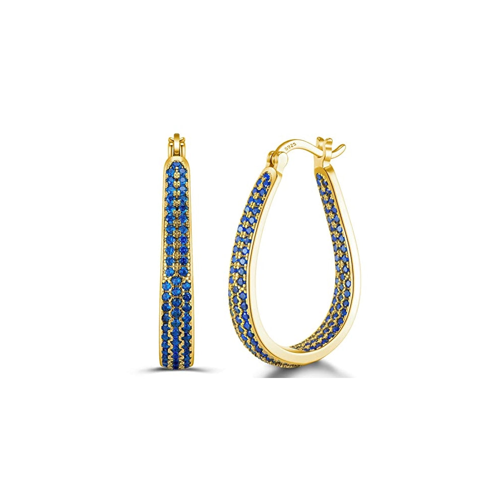 Aretes colgantes de argolla con varilla de plata
