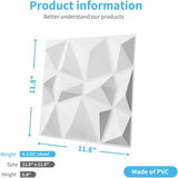 Paneles de pared 3D decorativos con diseño de diamante Art3d