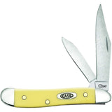 Cuchilla de bolsillo para defensa y caza color amarillo