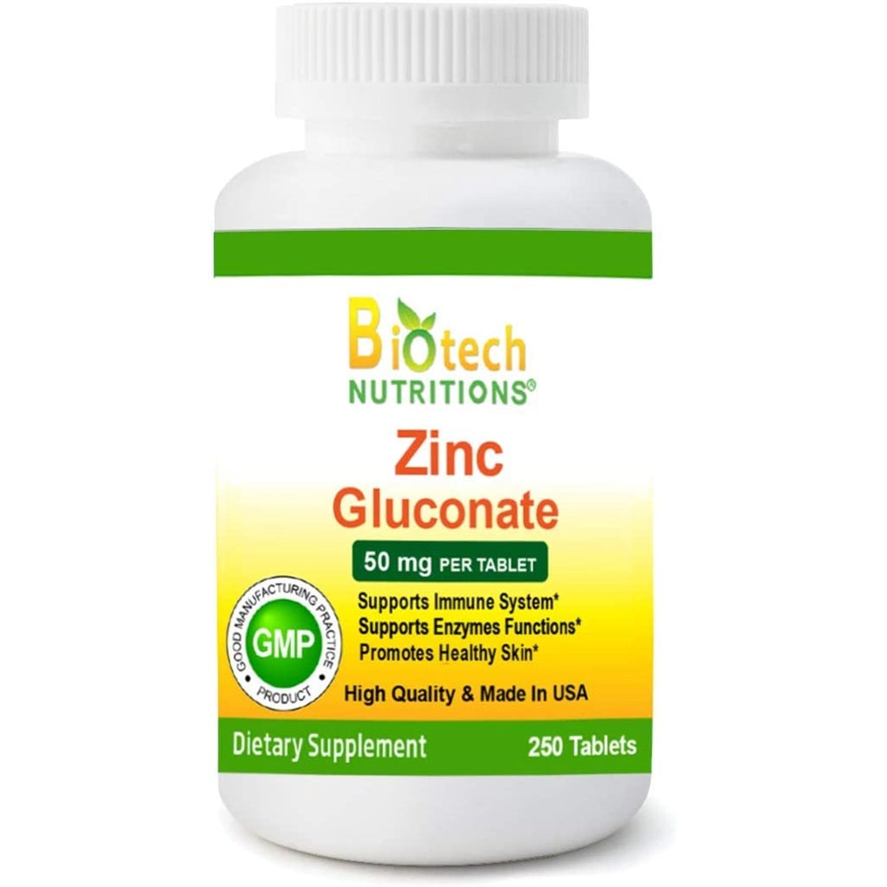 Suplemento Gluconato de zinc vegano Gluconato  50 mg 250und
