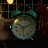 Reloj despertador con campana, luz de fondo, modelo 4