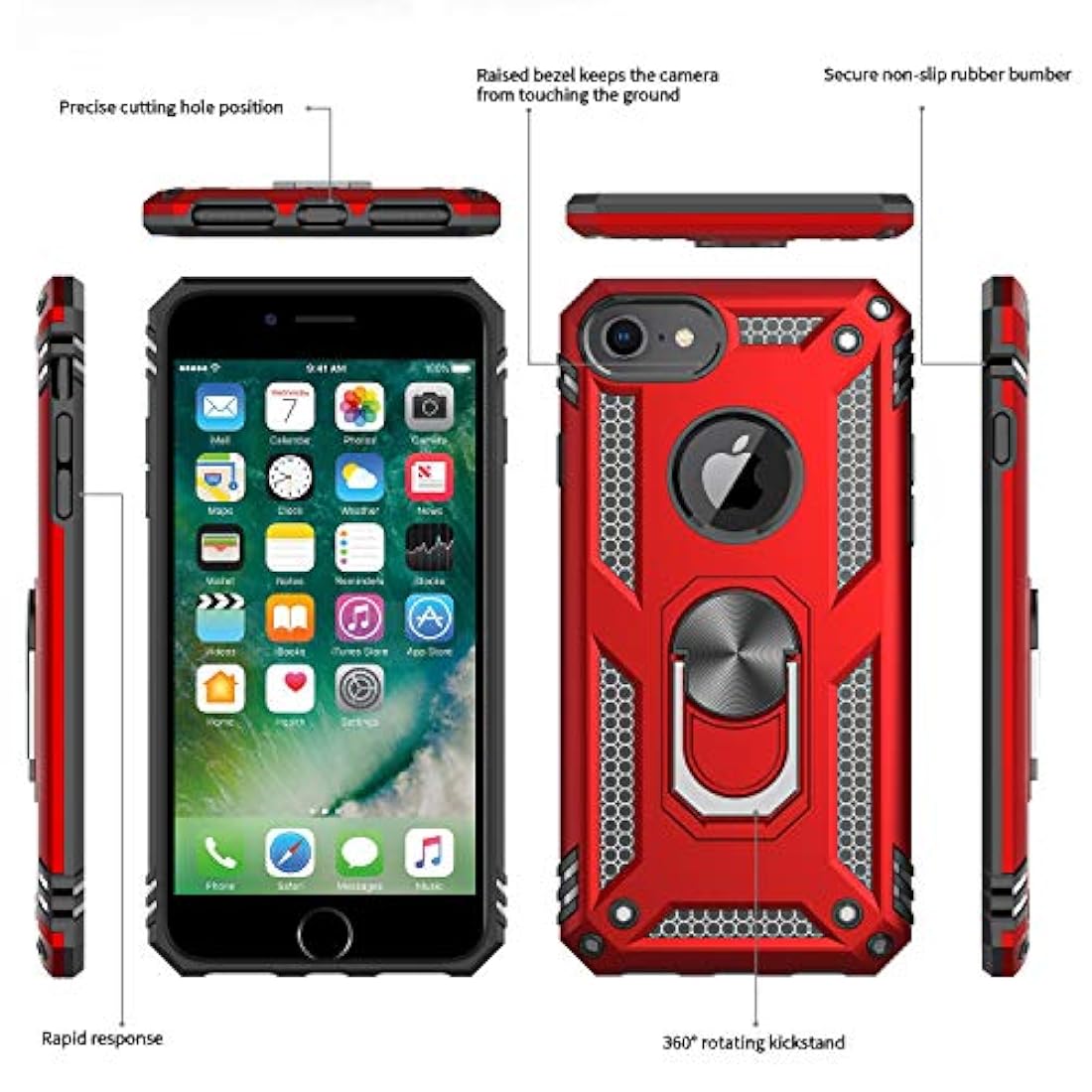 LeYi - Carcasa para iPhone X con protector de pantalla