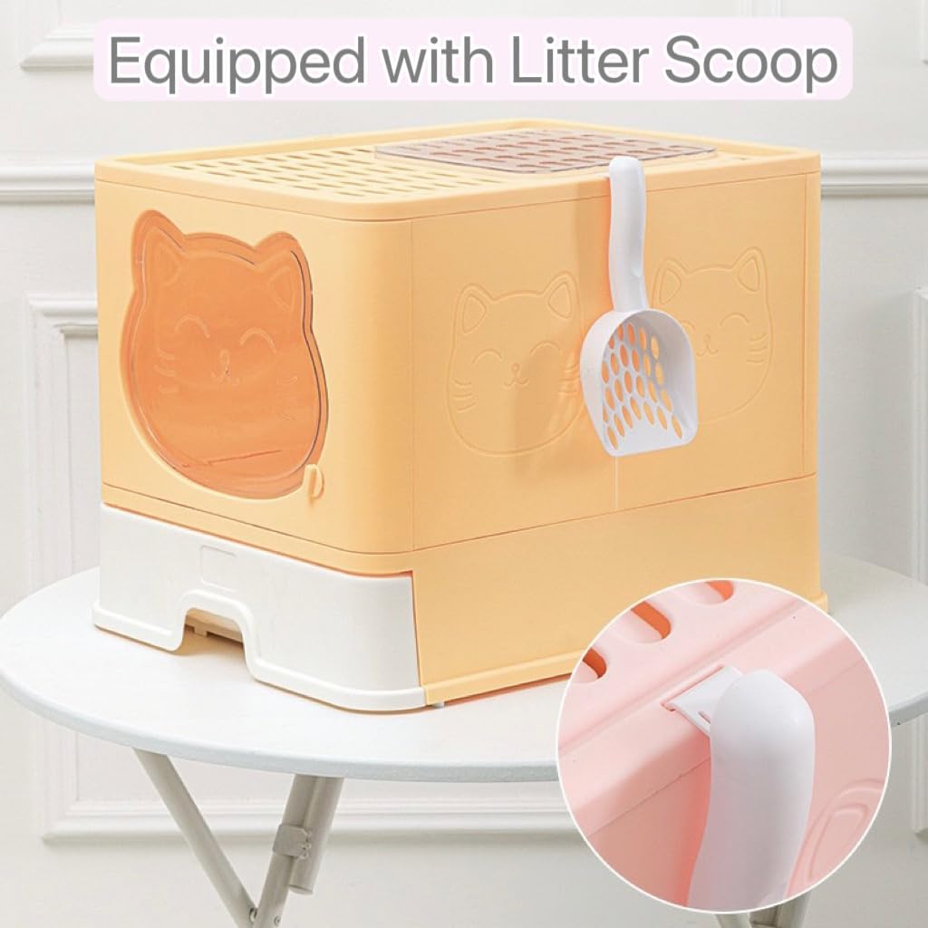Caja de arena plegable con tapa para gatos TownTime