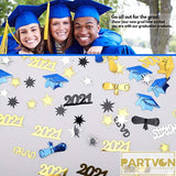 Confeti de graduación azul decoración de mesa para 2021