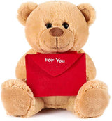 Peluche diseño de Oso con sobre rojo, 9.1 in, Brubaker