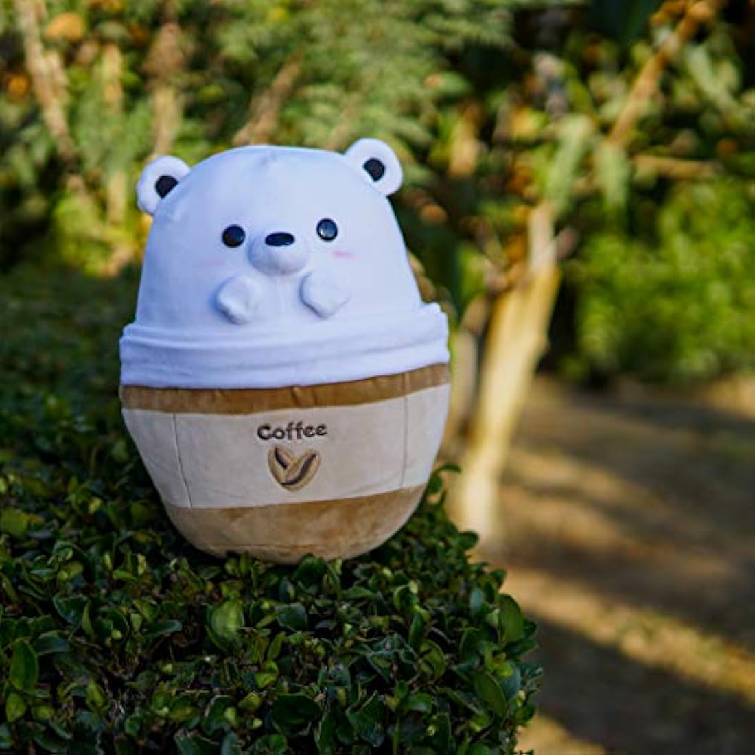 Peluche de Oso Polar, Blanco-Marrón, 10.0 in, Avocatt