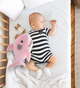 Peluche de tiburón color rosa y blanco 12in.Puzzled Inc