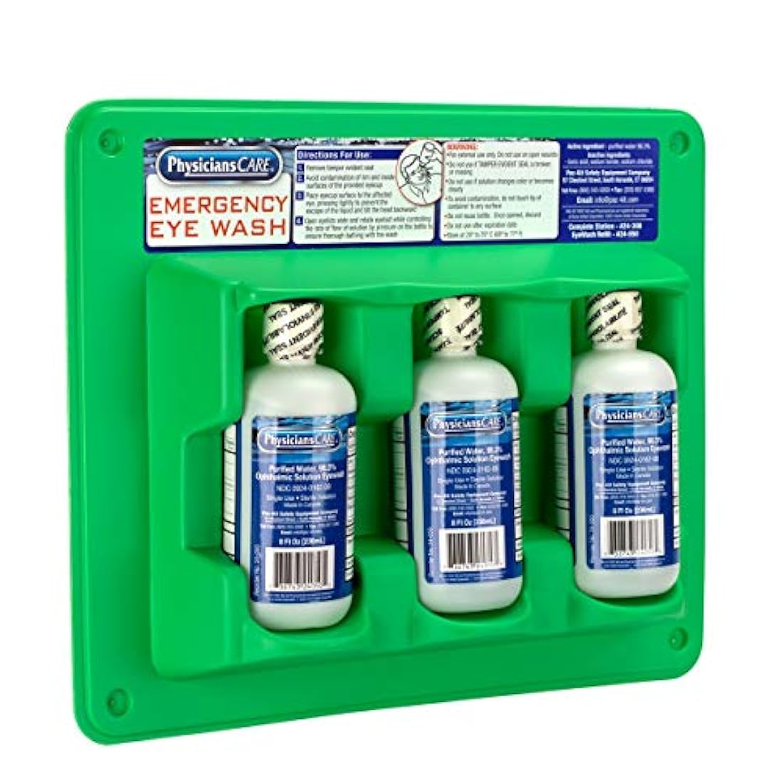 PhysiciansCare 24-308 - Estación de enjuague de ojos (3 botellas)