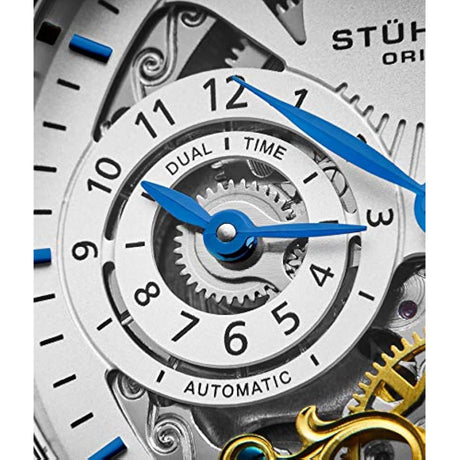 Reloj automático original para hombres Dial de esqueleto