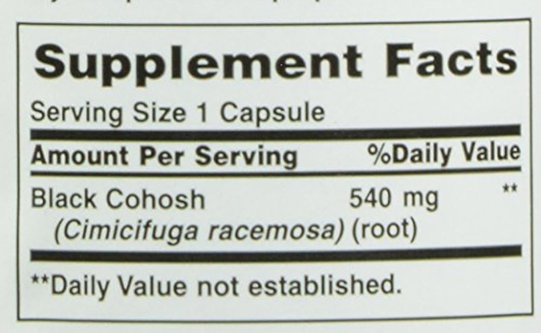 Nature's Bounty Hierba entera Cohosh Negro 0.019 onzas