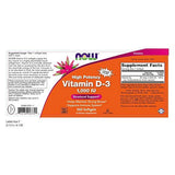 Vitamina D-3 de NOW Foods, NOW1117/490/1501, 1, 1
