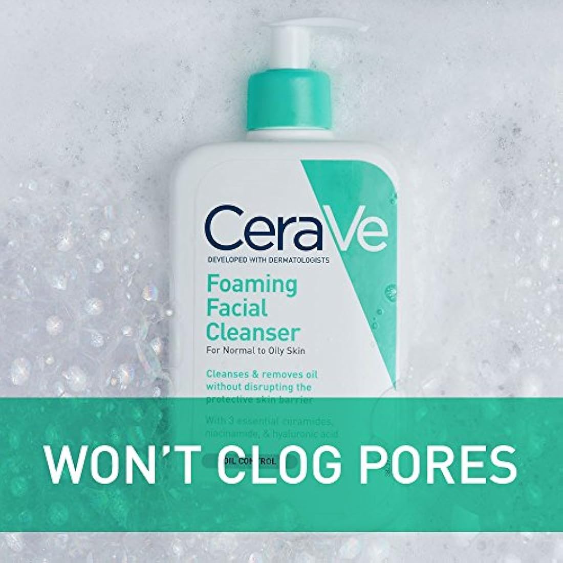 CeraVe Limpiador facial espumoso 16 onzas