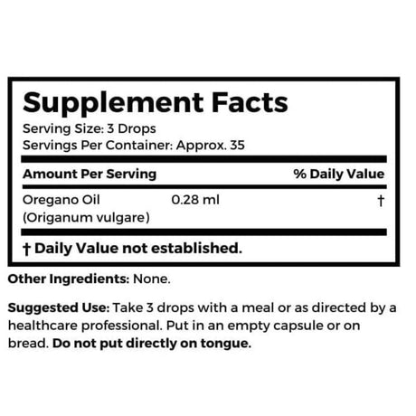 Aceite de Orégano 100% Puro, 10cc