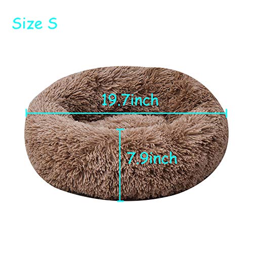Moderna cama redonda de felpa suave para perros BODISEINT