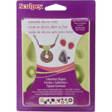 Polyform APM8-81 Sculpey Molde de silicona para hornear, cabujón, Silicona, Verde, Paquete de 1