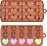 Moldes de Silicona Corazón 3D, 15 Cavidades, Para Chocolates