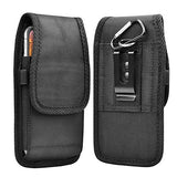 Takfox Funda de nailon para iPhone 13 Pro Max 12 11 XR XS 8 7 Samsung Galaxy S22 Ultra S21+ S20 FE S9 Note 20 10 9 A03S A12 A13 A32 A42 A52 A51 A71 Funda de clip de cinturón de nailon para teléfono