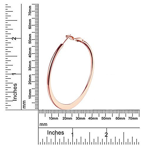 Pendientes de aro chapados en oro rosa de 18 quilates