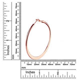 Pendientes de aro chapados en oro rosa de 18 quilates