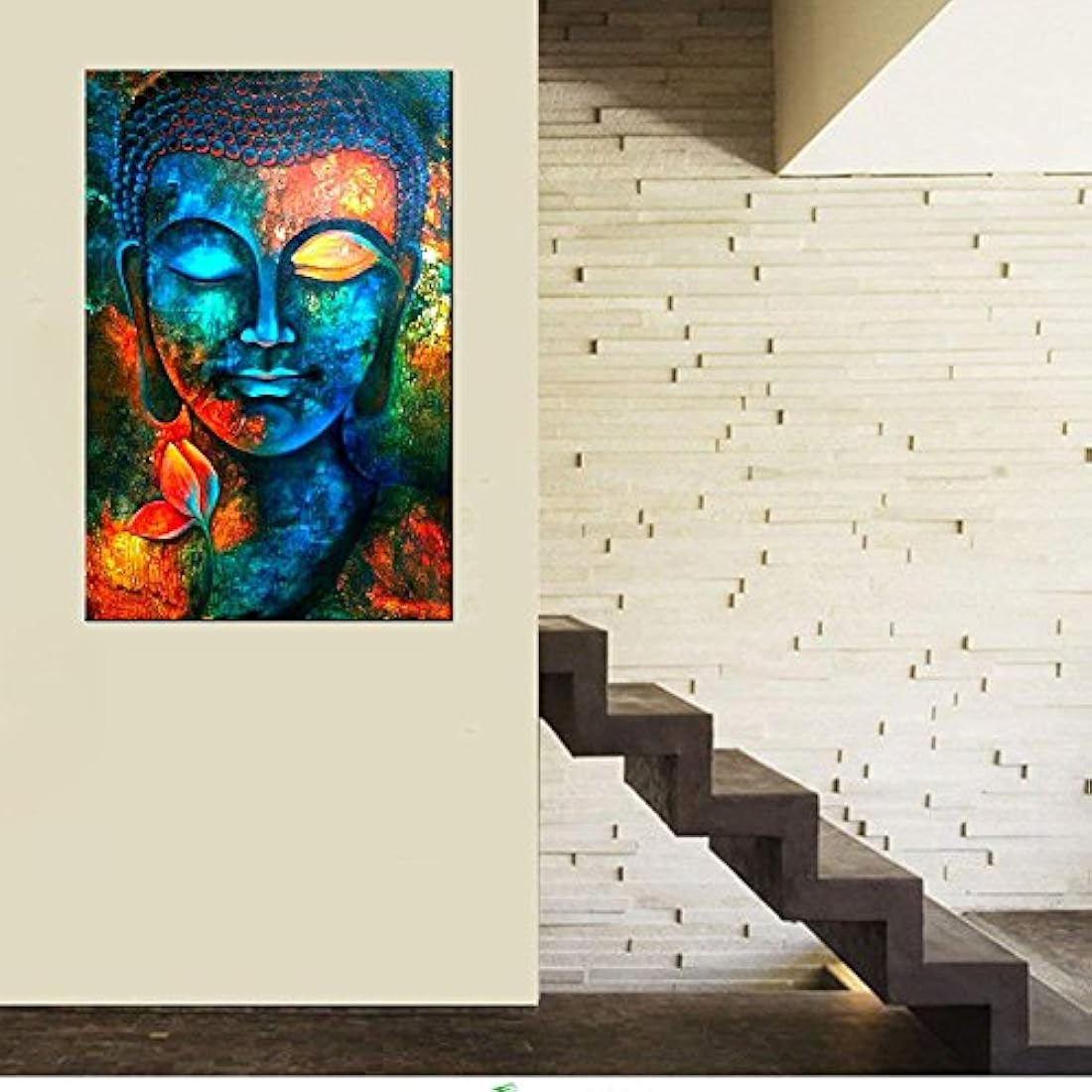 Lienzo SUNFROWER ART decorativo para pared, diseño de Buda