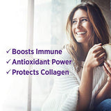 Vitamina C + Elderberry para inmunidad, nuevo capítulo, vitamina C fermentada, hierbas de alimentos enteros + protección de colágeno, un día a día, 100% vegetariano, sin gluten – 60 ct (suministro de 2 meses)
