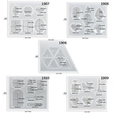 FUNSHOWCASE - Molde de silicona epoxi para colgante y llavero, proyectos de manualidades, 5 unidades