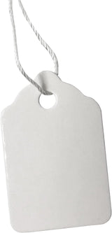 CuteBox Etiquetas de cadena blancas de 3/4" x 1 1/8"  100pc